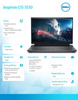 DELL NOTEBOOK INSPIRON G15 5530 I5-13450HX/16GB/512GB SSD/15.6 FHD 120HZ/GEFORCE RTX 3050/CAM & MIC/WLAN + BT/BACKLIT KB/3 CELL/W11PRO
