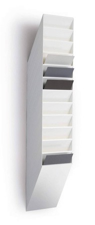 ZESTAW POJEMNIKÓW NA DOKUMENTY PIONOWY A4 DURABLE FLEXIBOXX 1709763010 BIAŁY 12SZT