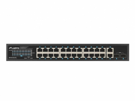 LANBERG SWITCH 24X1GB POE+ 2XGB 2X RACK 19'' GIGABIT ETHERNET 250W
