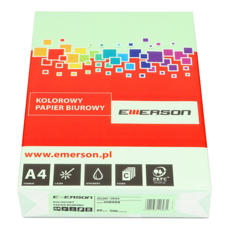 PAPIER KSERO KOLOR A4 EMERSON ZIELONY 80G 500 ARK