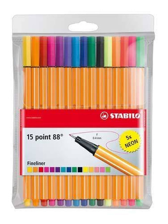 Cienkopis STABILO POINT 8815-1 mix*15 0.4 15szt