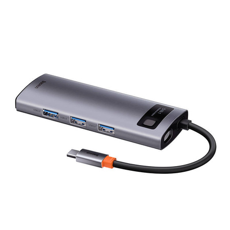 HUB 5W1 BASEUS METAL GLEAM SERIES, USB-C DO 3X USB 3.0 + HDMI + USB-C PD