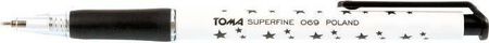 Długopis automatyczny TOMA SUPERFINE TO-069 3 2 czarny 0.5 ob. w gwiazdki