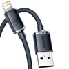 Kabel BASEUS Crystal Shine USB-A-Lightning 2m (czarny)