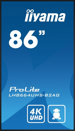 IIYAMA MONITOR 86 CALI LH8664UHS-B2AG,24/7,IPS,ANDROID.11,4K,3XHDMI,RJ45, 2XUSB,WIFI