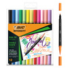 PISAKI DWUSTRONNE BIC INTENSITY DUAL TIP PASTEL 503847 MIX*12
