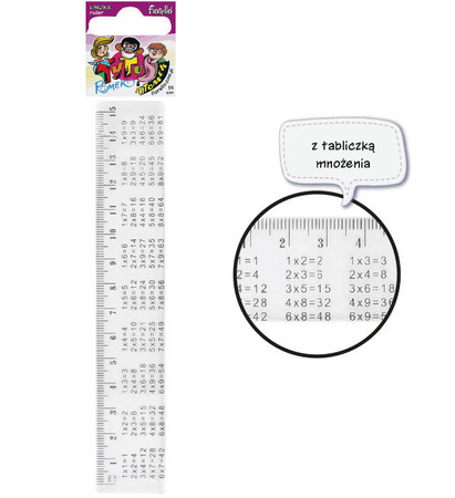 LINIJKA PLASTIKOWA 15CM FIORELLO GR-15T TYTUS, ROMEK I A"TOMEK 130-1922