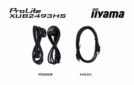 IIYAMA MONITOR 23.8 CALA PROLITE XUB2493HS-B6 IPS.HDMI.DP.2X2W.HAS
