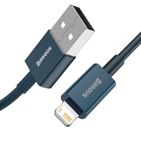 KABEL USB DO LIGHTNING BASEUS SUPERIOR SERIES, 2.4A, 2M (NIEBIESKI)