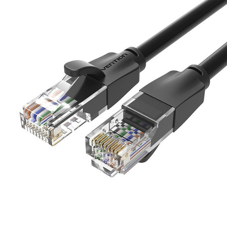 KABEL SIECIOWY UTP CAT6 VENTION IBEBF RJ45 ETHERNET 1000MBPS 1M CZARNY