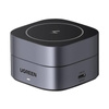 Ładowarka indukcyjna UGREEN W256 20W Qi 2w1 + kabel USB-C-USB-C 1m (czarna)