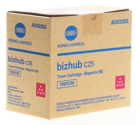 TONER ORYGINALNY MINOLTA TNP27M A0X5353 MAGENTA 6000 STRON