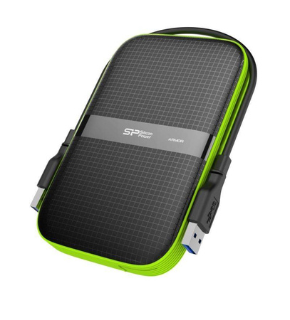 SILICON POWER ARMOR A60 1TB USB 3.0 BLACK-GREEN/PANCERNY WSTRZĄSO/PYŁO I WODOODPORNY