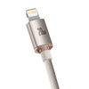 KABEL USB-C DO IP BASEUS CRYSTAL SHINE,  20W, 1.2M (RÓŻOWY)