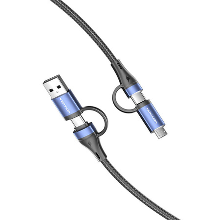 KABEL 4W1 USB 2.0 VENTION CTLLH 1M (CZARNY)