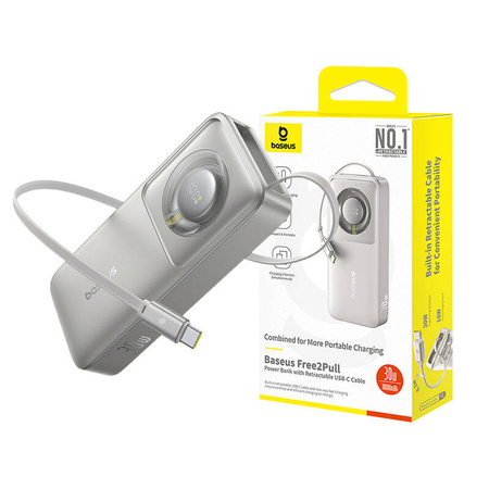 Powerbank BASEUS Free2Pull 10000mAh 30W (szary)