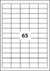 ETYKIETY SAMOPRZYLEPNE 38X21.2MM D.RECT BIAŁE 100ARK*65SZT