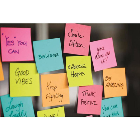 KARTECZKI SAMOPRZYLEPNE ENERGETIC, 76X76MM 3M POST-IT® ENERGETIC 6X100 KART