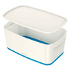 POJEMNIK DO PRZECHOWYWANIA 318X191X128MM LEITZ MYBOX WOW Z POKRYWĄ 52291036 NIEBIESKI
