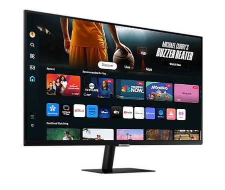 SAMSUNG MONITOR 32 CALE SMART M70D VA 3840X2160 UHD 16:9 2XHDMI 3XUSB 2.0 1XUSB-C (65W) 4MS 60HZ WIFI/BT GŁOŚNIKI PŁASKI 2YD2D