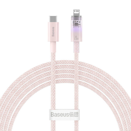 KABEL SZYBKO ŁADUJĄCY BASEUS USB-C DO LIGHTNING EXPLORER SERIES 20W (RÓŻOWY)