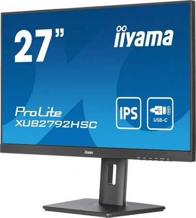 IIYAMA MONITOR 27 CALI XUB2792HSC-B5 IPS,FHD,USB-C,HDMI,DP,USB3.0,HAS(150MM)