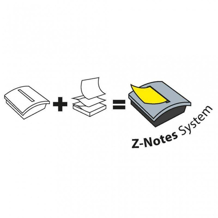 KARTECZKI SAMOPRZYLEPNE 76X76MM 3M POST-IT® Z-NOTES C2014Y12-1 ŻÓŁTE + PODAJNIK 12X100 KART