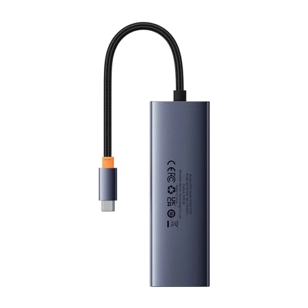 HUB 4W1 BASEUS  ULTRAJOY USB-C DO 3X USB 3.0 + RJ45 (SZARY)
