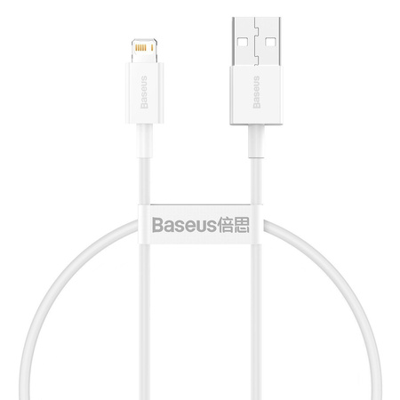 KABEL USB DO LIGHTNING BASEUS SUPERIOR SERIES, 2.4A, 0.25M (BIAŁY)