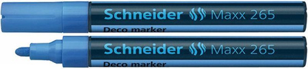 MARKER KREDOWY SCHNEIDER MAXX 265 DECO JASNONIEBIESKI OKRĄGŁA 2-3MM ZAWIESZKA 1SZT