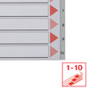 PRZEKŁADKI 1-10 A4 ESSELTE 100105 SZARY PP