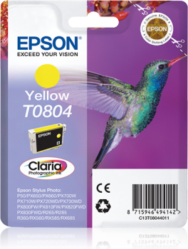 TUSZ ORYGINALNY EPSON T0804 C13T08044011 YELLOW 7,4 ML