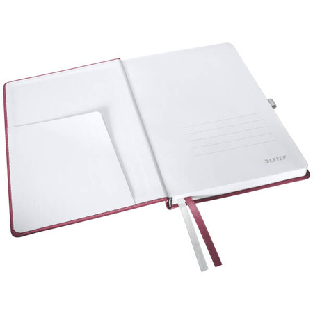 NOTATNIK A5 LEITZ STYLE 44860028 RUBINOWA CZERWIEŃ W KRATKĘ TWARDA OPRAWA 80 KARTEK