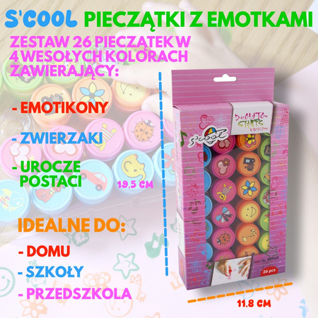 PIECZĄTKI DEKORACYJNE S'COOL SET EMOTIONY 26SZT