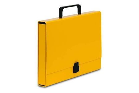 Teczka z rączką A4 VAUPE CLASSIC 304/28 żółta tektura powlekana PP 2mm 40mm