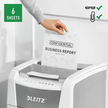 NISZCZARKA P-5 A4 LEITZ IQ SMALL OFFICE 100 80120000 6 KARTEK 2X15MM 34 LITRY
