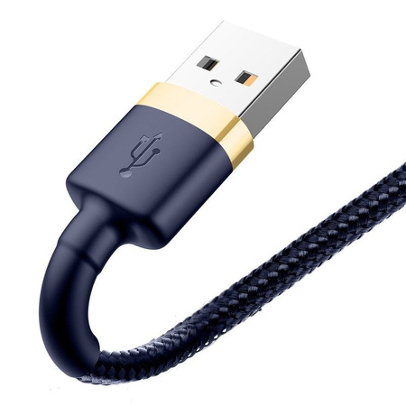 Kabel BASEUS Cafule USB-A-Lightning 2m (złoto-granatowy)