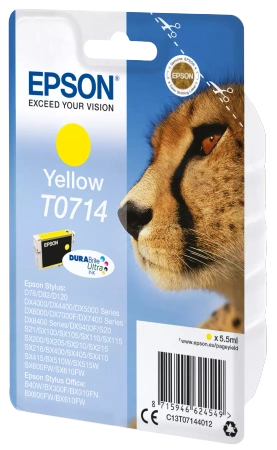 TUSZ ORYGINALNY EPSON T0714 C13T07144012 YELLOW 5,5 ML