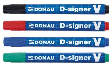 MARKER PERMANENTNY DONAU D-SIGNER V CZARNY ŚCIĘTA 1-4MM