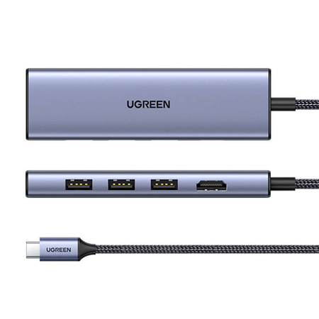 ADAPTER HUB UGREEN REVODOK CM511 USB-C DO HDMI, 3X USB-A 3.0, SD/TF