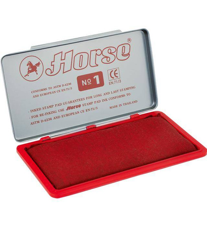 PODUSZKA DO STEMPLI 150X74MM HORSE NO.1 140-1016 CZERWONA