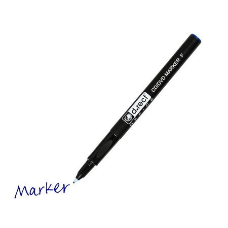 MARKER CD/DVD D.RECT NIEBIESKI 0.7MM