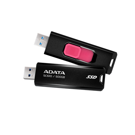 ADATA DYSK SSD ZEWNĘTRZNY SC610 500G USB3.2A GEN2 CZARNY