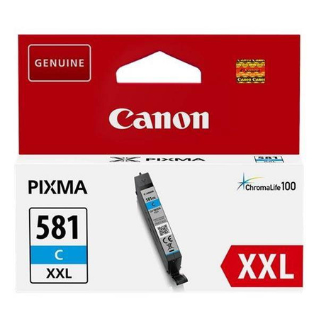 TUSZ ORYGINALNY CANON CLI581C XXL 1995C001 CYAN 830 STRON