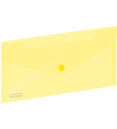 TECZKA KOPERTOWA NA GUZIK 254X130MM GRAND ZP042 120-1481 TRANPARENTNA ŻÓŁTA PP