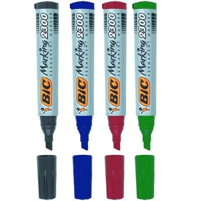 Marker permanentny BIC 2300 8209222 mix*4 4szt