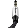 KABEL AUDIO MINI JACK 3,5MM AUX BASEUS YIVEN 1M (CZARNO-SREBRNY)