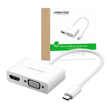 ADAPTER USB-C DO HDMI + VGA UGREEN MM123 (BIAŁY)