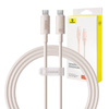 KABEL SZYBKO ŁADUJĄCY BASEUS USB-C DO USB-C HABITAT SERIES 100W, 1M (RÓŻOWY)