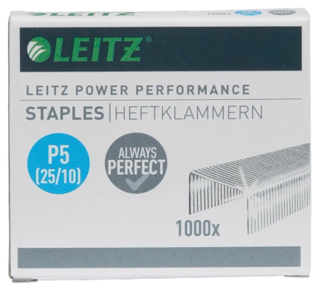 Zszywki galwanizowane LEITZ do modelu 5552 P5 25/10 55740000 60 kart. 1000szt.